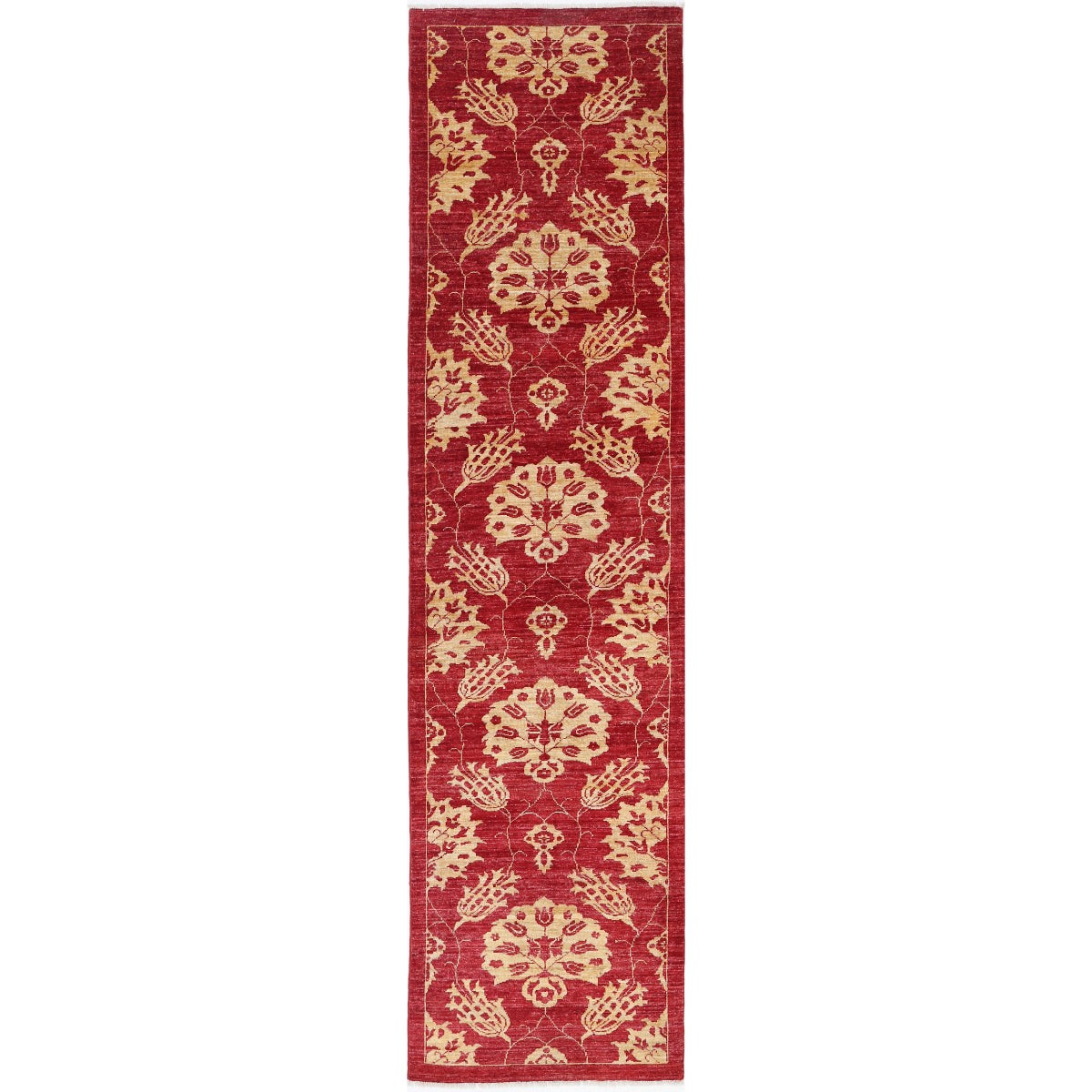 Modcar 3x11 Handmade Double Knotted Washable Wool Runner - Colorful