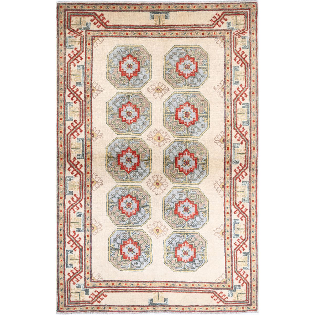 Revival 4x6 Handmade Double Knotted Washable Wool Rug - Colorful