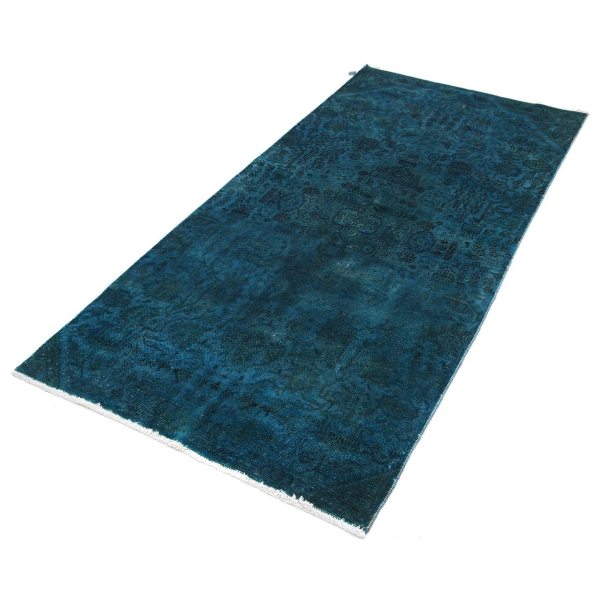 Overdye 3x7 Handmade Double Knotted Washable Wool Rug - Monochormatic