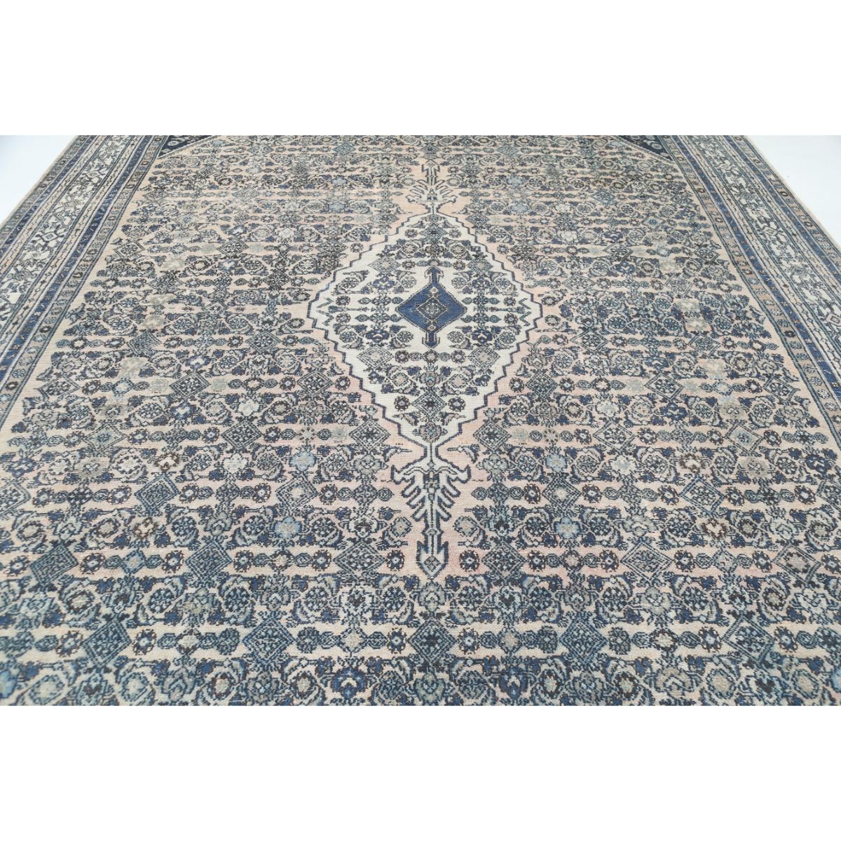 Vintage 11x17 Handmade Double Knotted Washable Wool Rug - Soft Hues