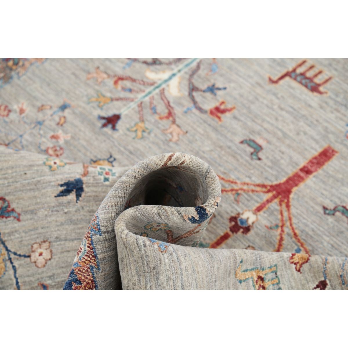 Sultani 5x7 Handmade Double Knotted Washable Wool Rug - Colorful