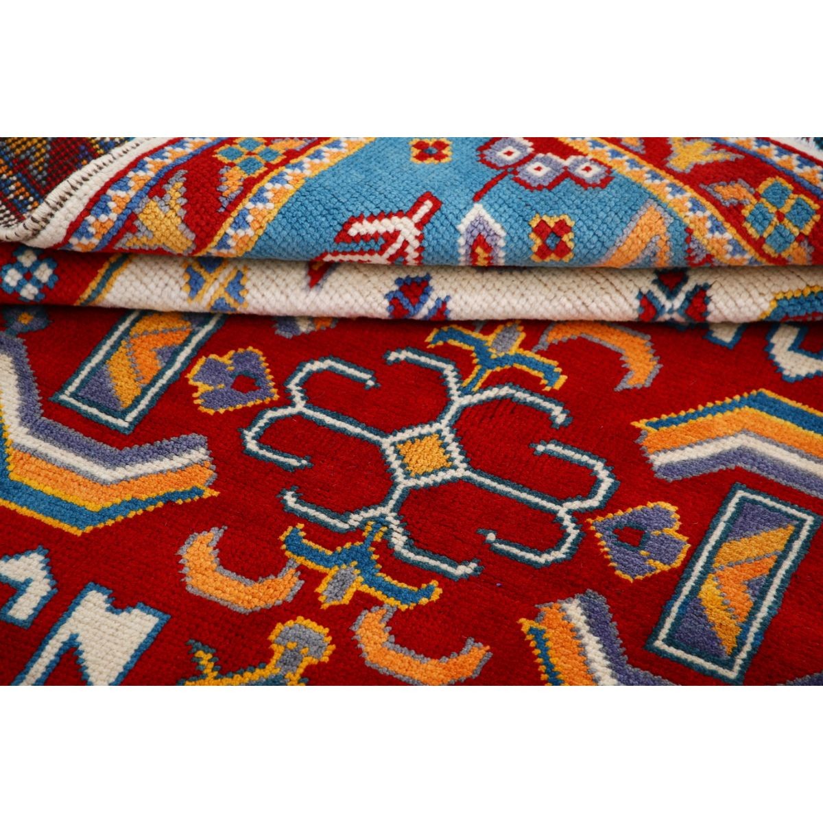 Revival 5x7 Handmade Double Knotted Washable Wool Rug - Colorful