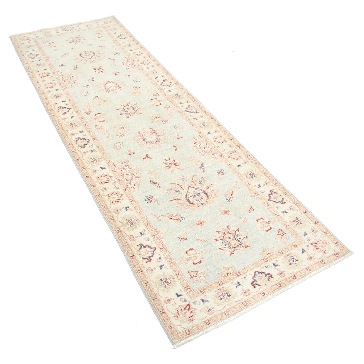 Serenity 3x8 Handmade Double Knotted Washable Wool Runner - Soft Hues