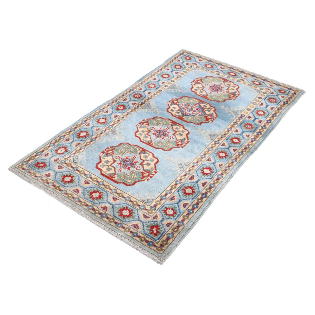 Revival 3x5 Handmade Double Knotted Washable Wool Rug - Colorful