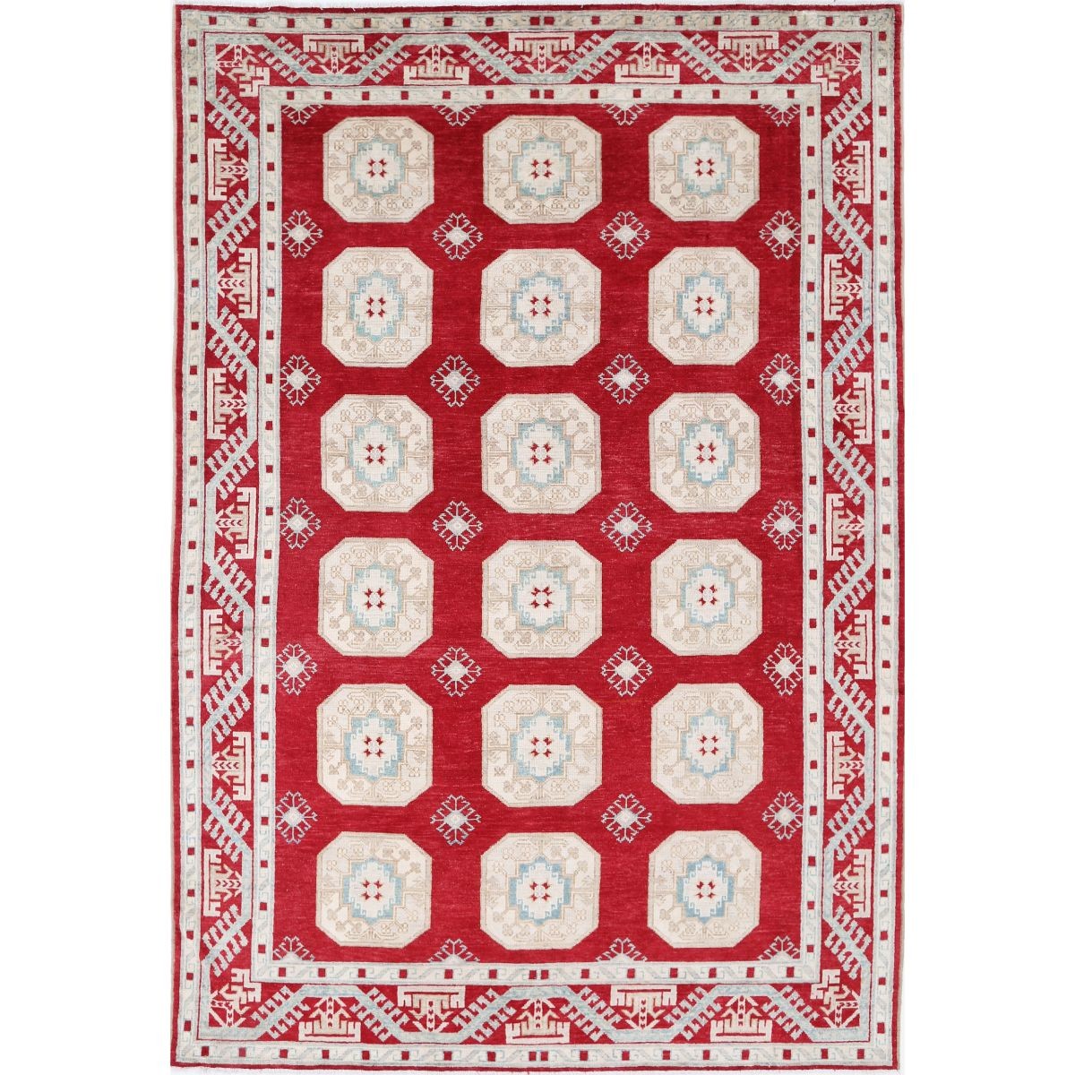 Revival 7x11 Handmade Double Knotted Washable Wool Rug - Colorful