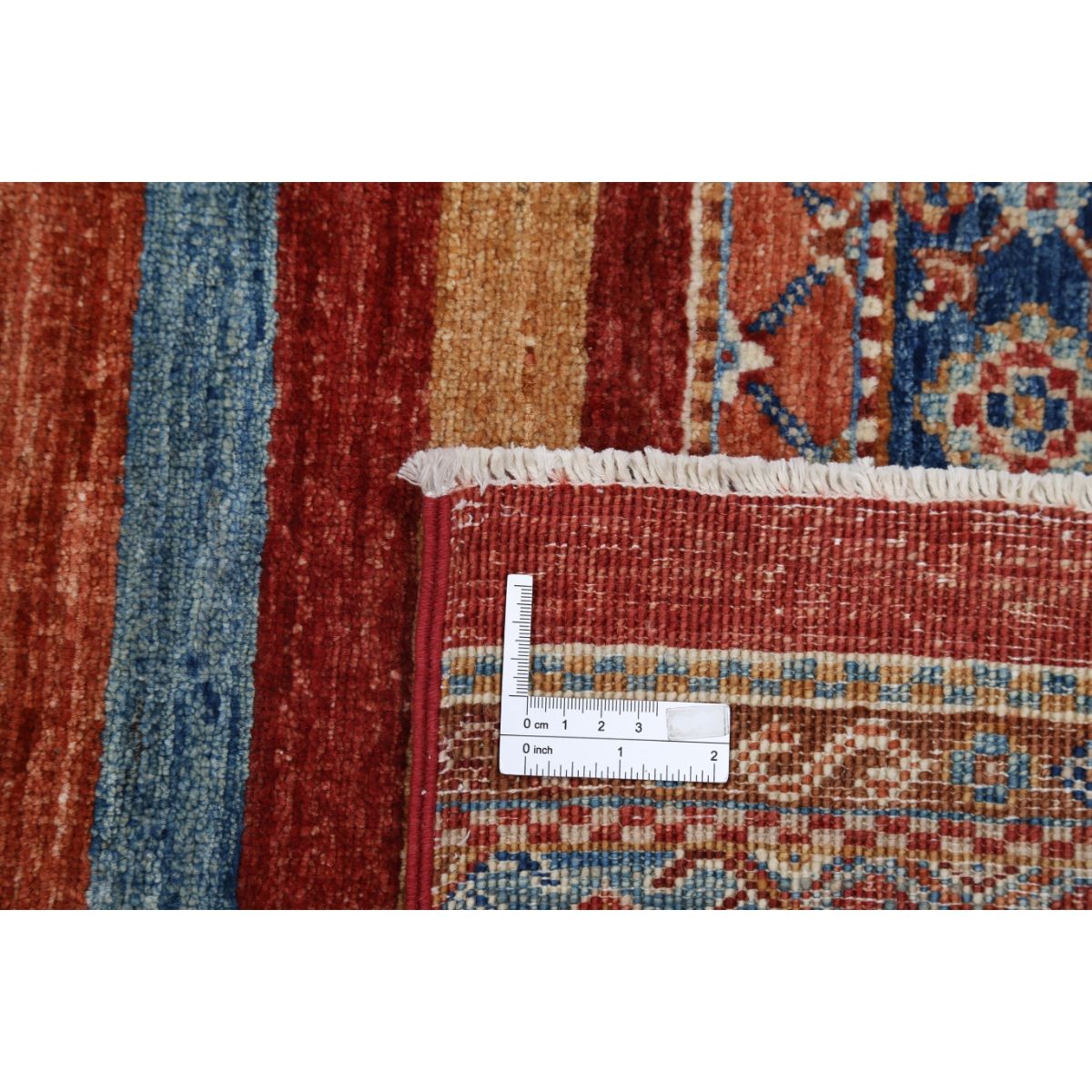 Khurjeen 6x8 Handmade Double Knotted Washable Wool Rug - Colorful