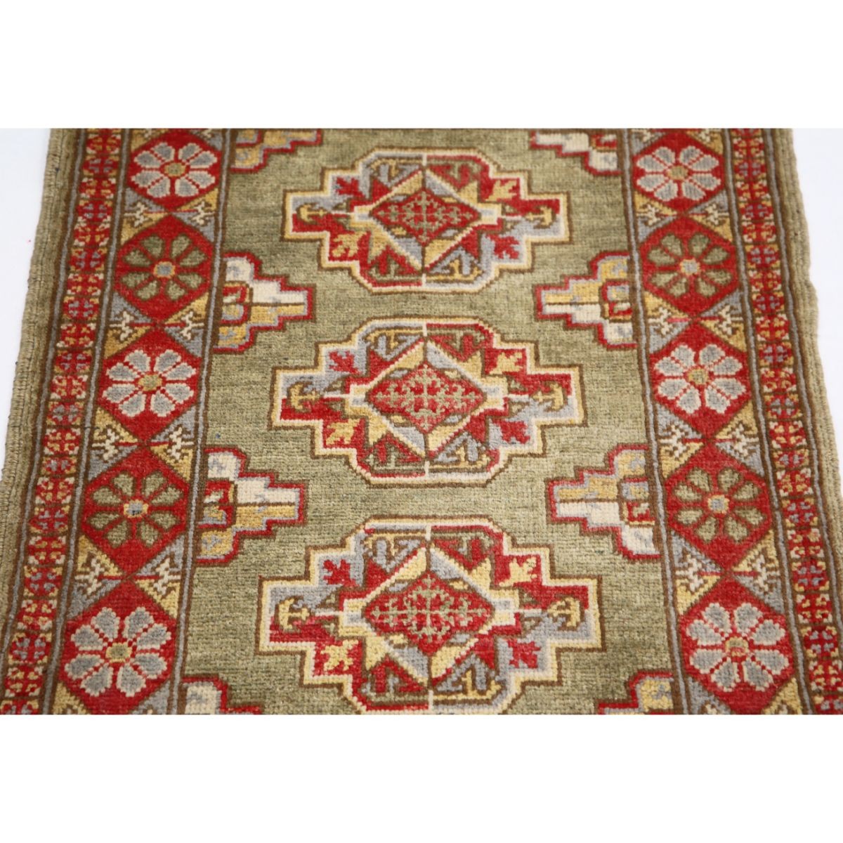 Revival 2x3 Handmade Double Knotted Washable Wool Rug - Colorful