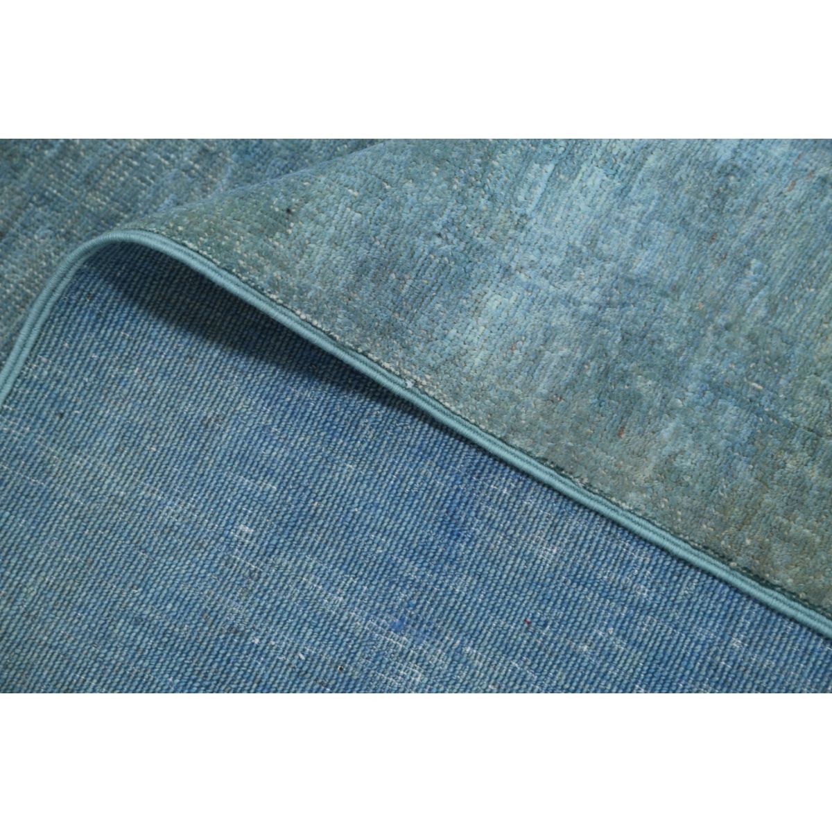 Overdye 9x12 Handmade Double Knotted Washable Wool Rug - Monochormatic