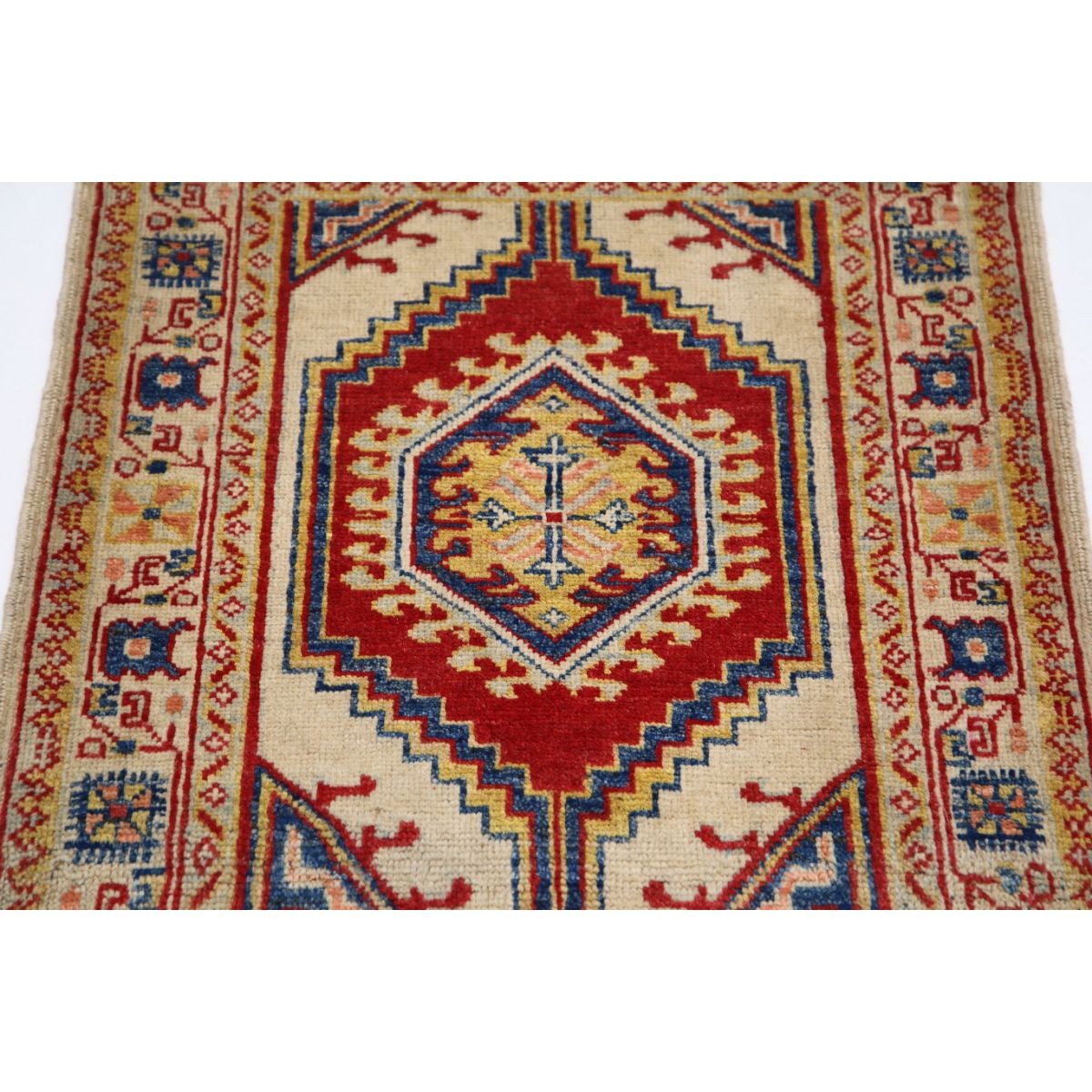 Revival 2x3 Handmade Double Knotted Washable Wool Rug - Colorful