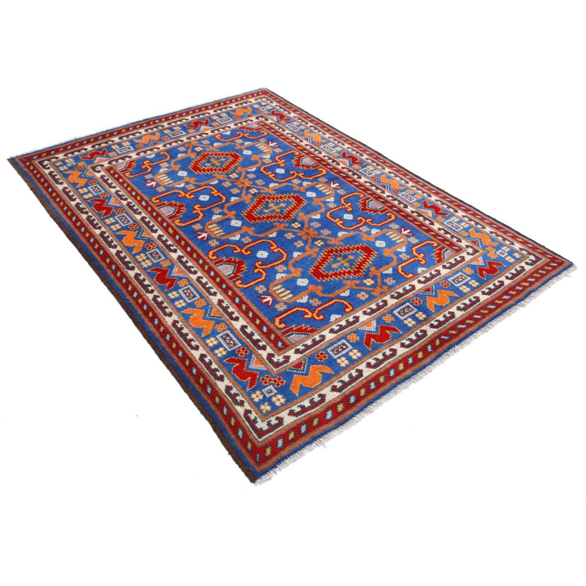 Revival 5x7 Handmade Double Knotted Washable Wool Rug - Colorful