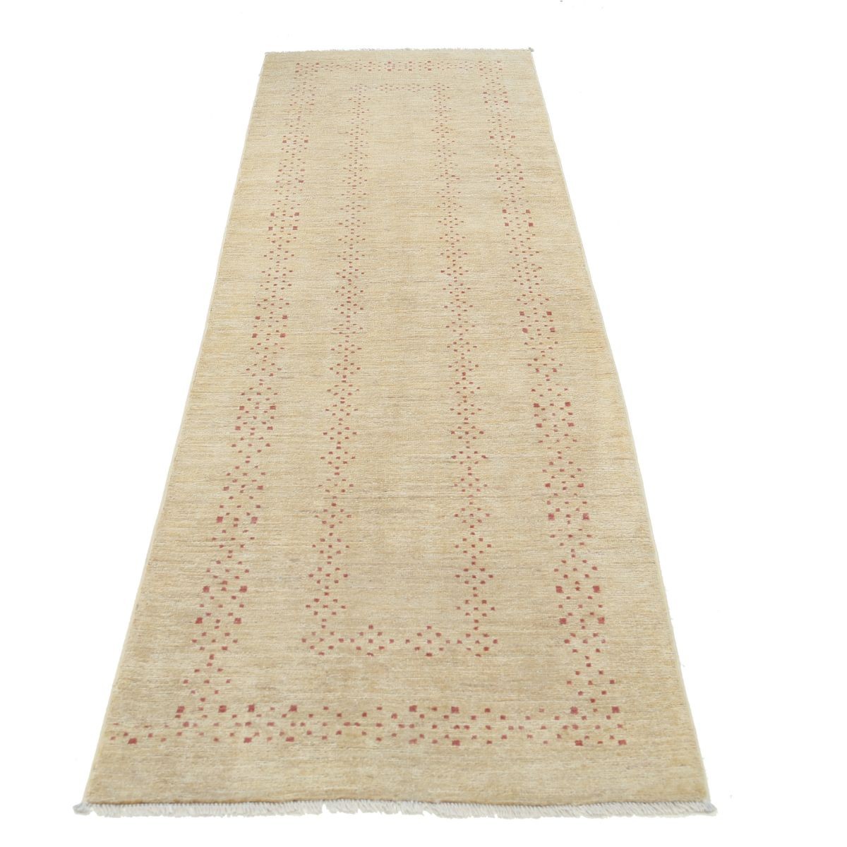 Modcar 3x9 Handmade Double Knotted Washable Wool Runner - Colorful