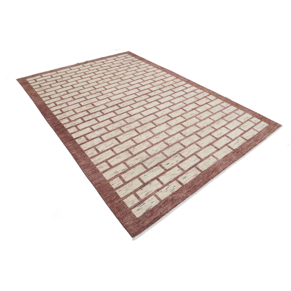 Modcar 7x10 Handmade Double Knotted Washable Wool Rug - Colorful