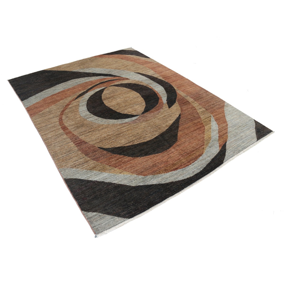Modcar 6x8 Handmade Double Knotted Washable Wool Rug - Colorful
