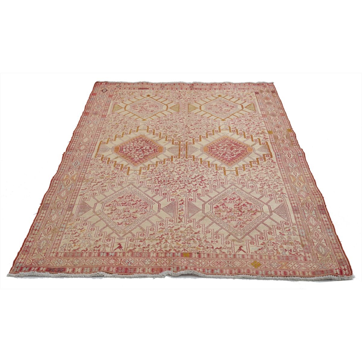 Silki 4x6 Hand Woven Washable Silk Rug - Colorful