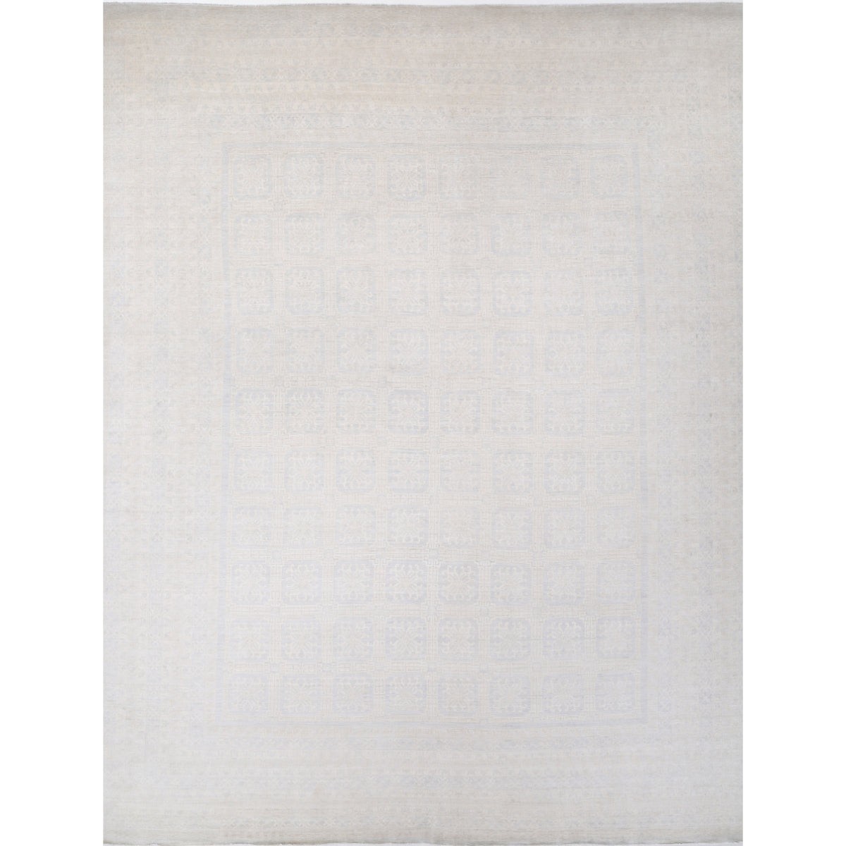 Khotan 16x19 Handmade Double Knotted Washable Wool Rug - Soft Hues