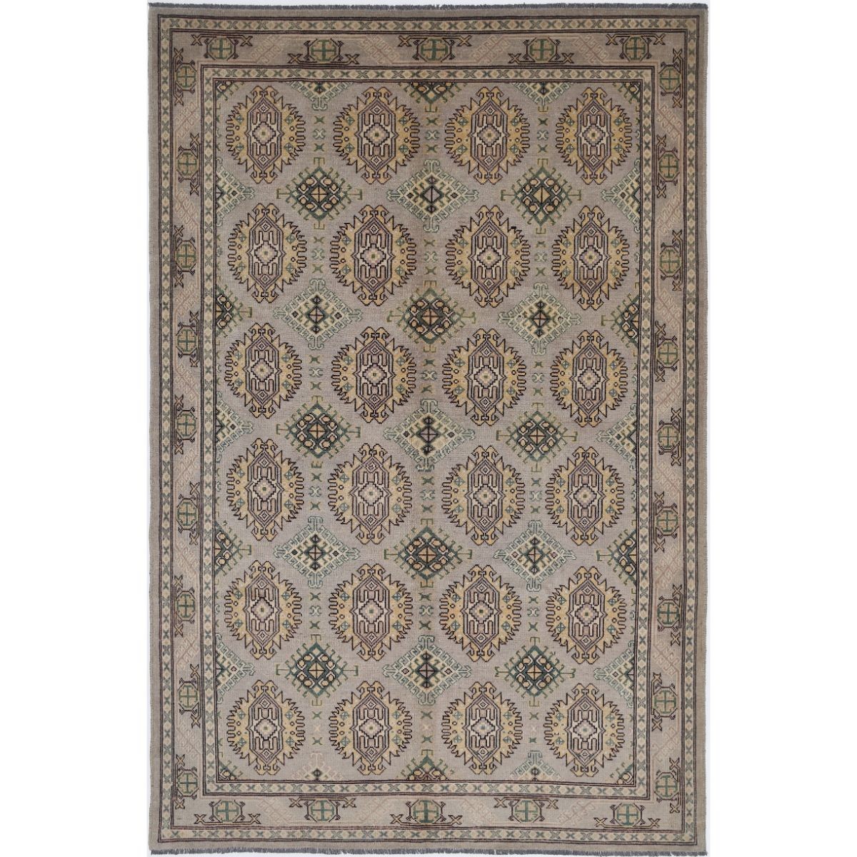 Revival 4x7 Handmade Double Knotted Washable Wool Rug - Colorful