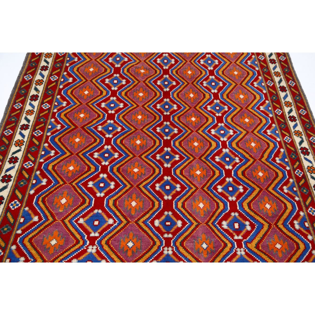 Revival 6x8 Handmade Double Knotted Washable Wool Rug - Colorful