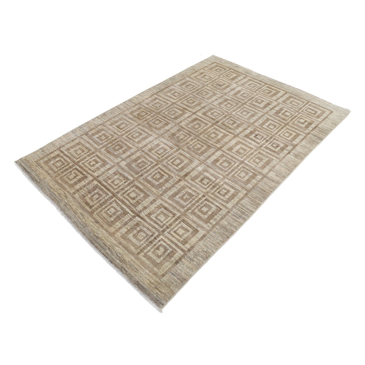 Modcar 4x7 Handmade Double Knotted Washable Wool Rug - Colorful