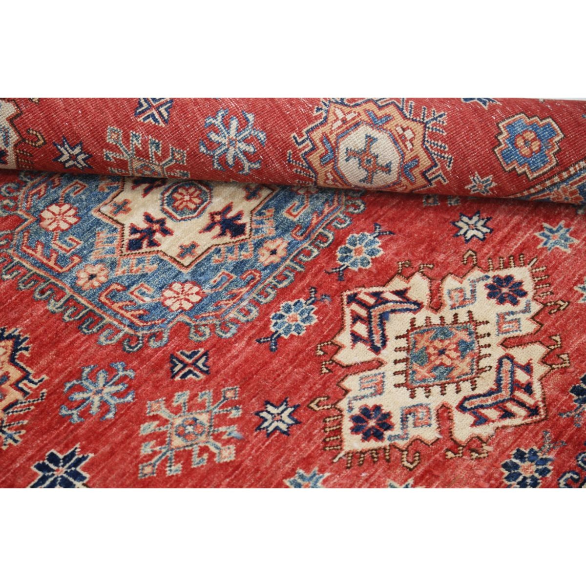 Kazak 6x8 Handmade Double Knotted Washable Wool Rug - Colorful