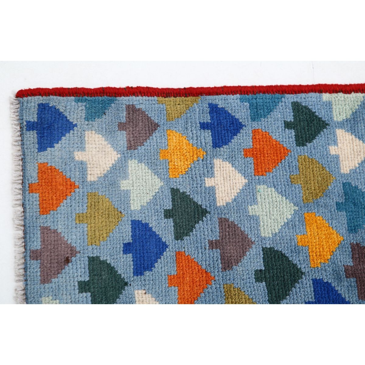 Revival 3x4 Handmade Double Knotted Washable Wool Rug - Colorful