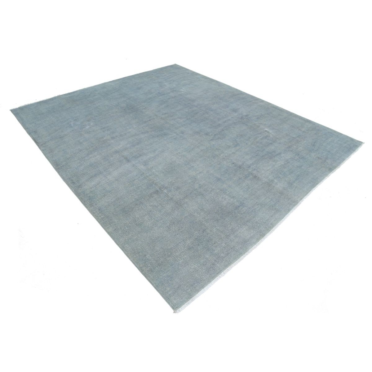 Overdye 8x9 Handmade Double Knotted Washable Wool Rug - Monochormatic