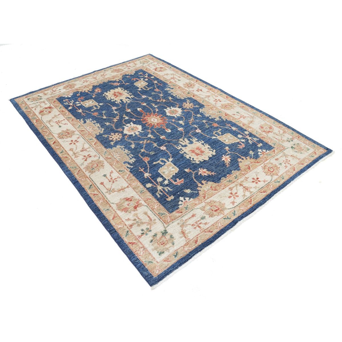 Ziegler 6x7 Handmade Double Knotted Washable Wool Rug - Colorful