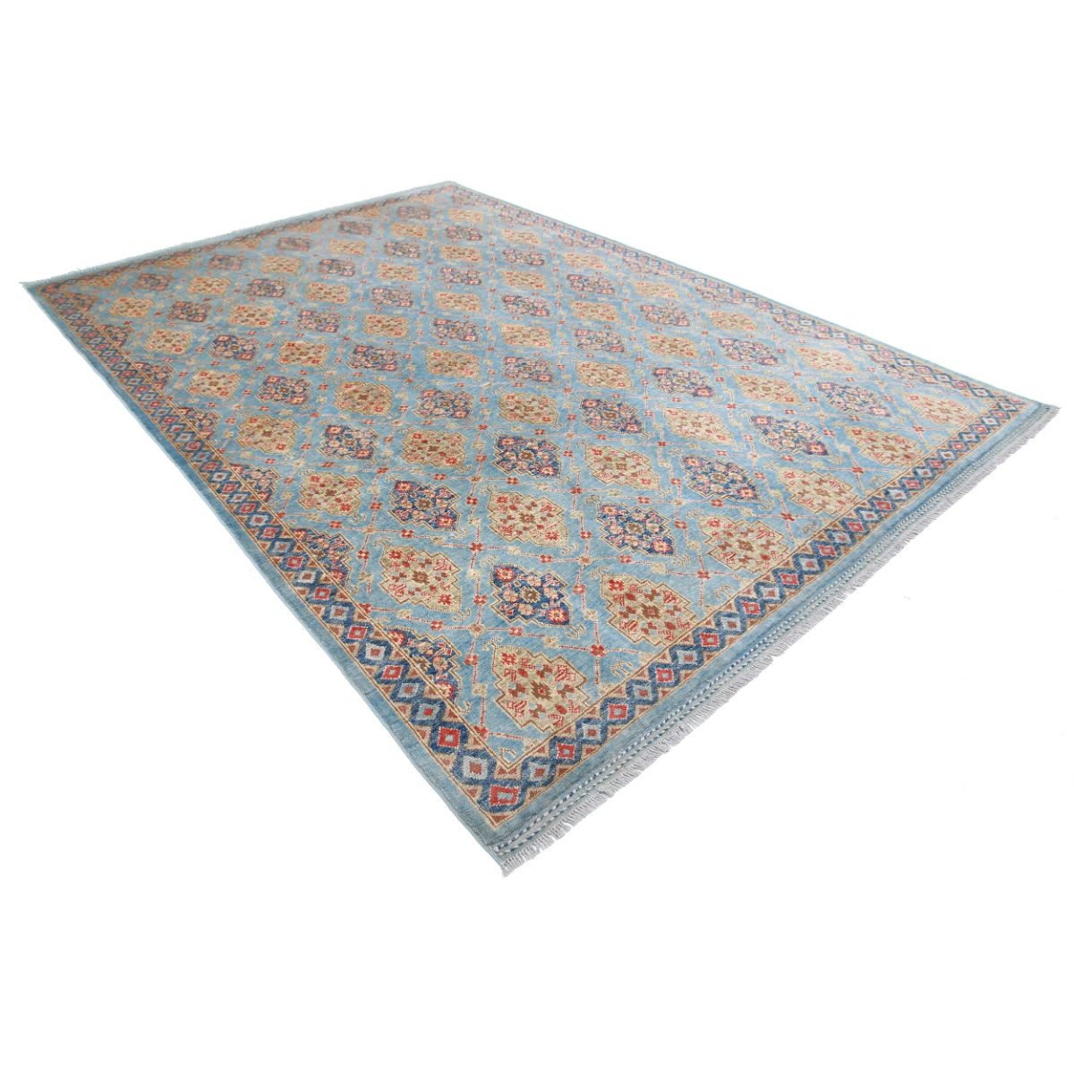 Revival 8x11 Handmade Double Knotted Washable Wool Rug - Colorful