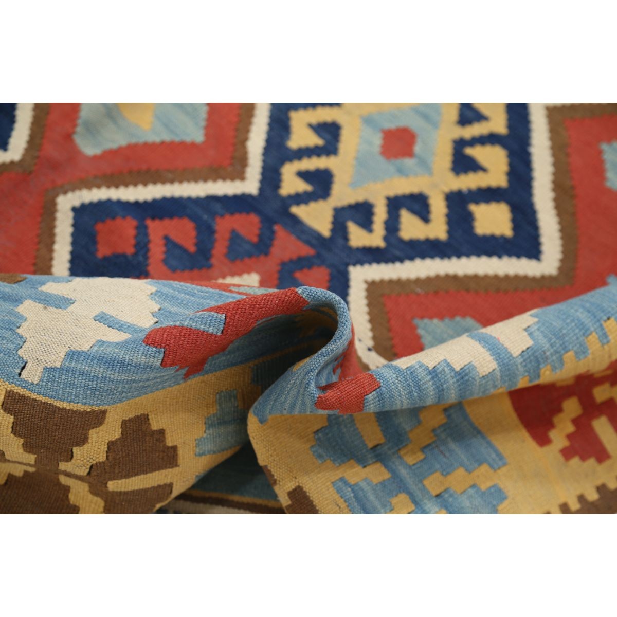 Kafkaas 5x7 Hand Woven Washable Wool Rug - Colorful