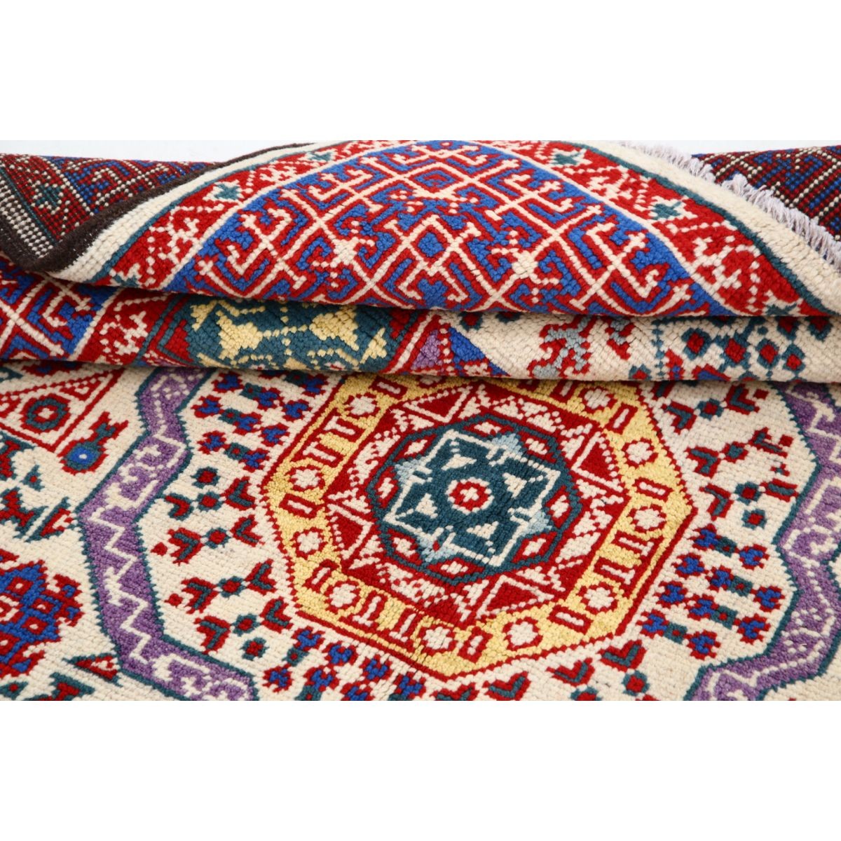 Revival 5x7 Handmade Double Knotted Washable Wool Rug - Colorful