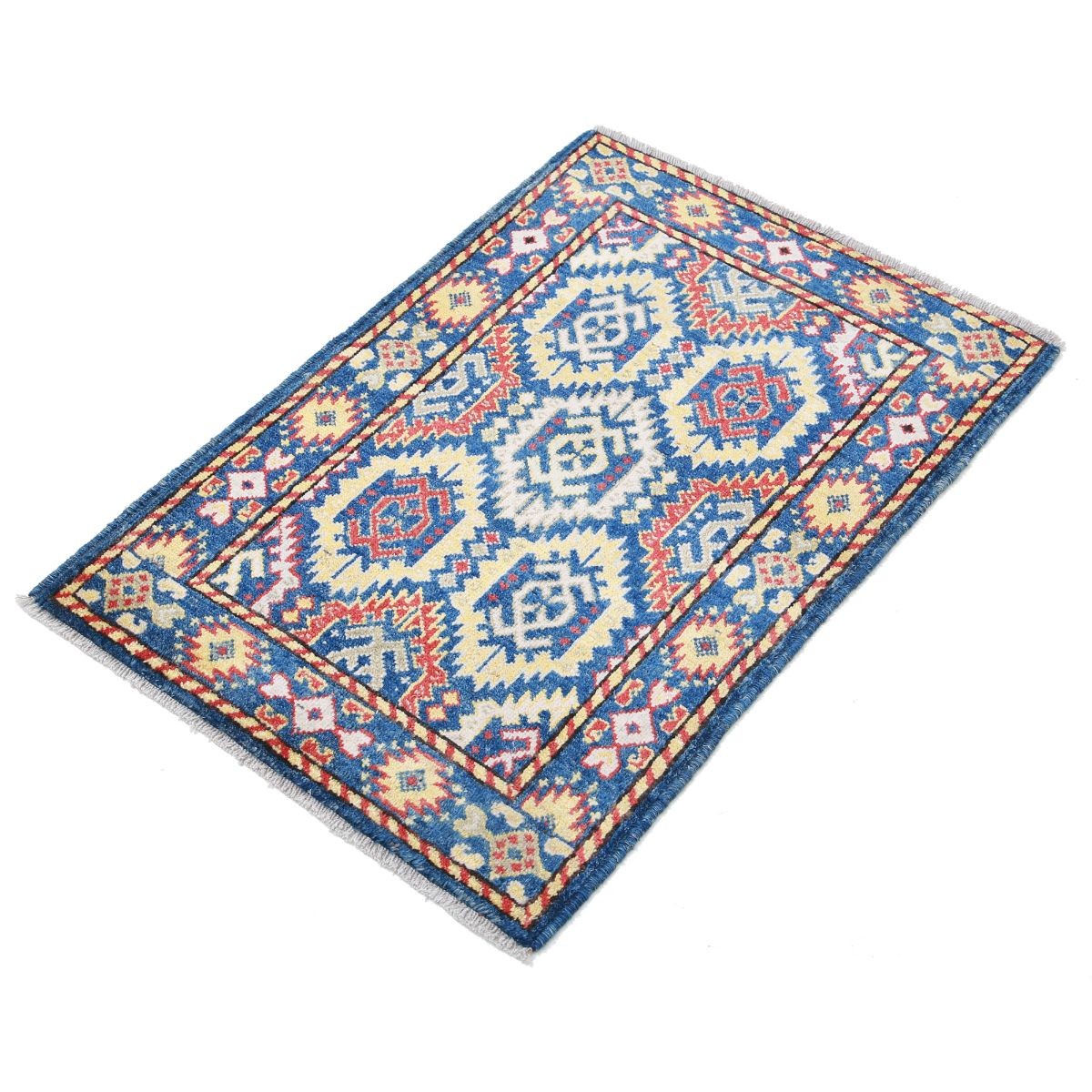 Revival 2x3 Handmade Double Knotted Washable Wool Rug - Colorful