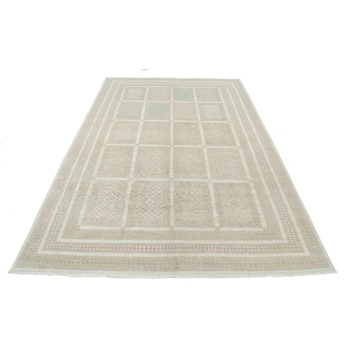 Bakhtiari 6x9 Handmade Double Knotted Washable Wool Rug - Soft Hues