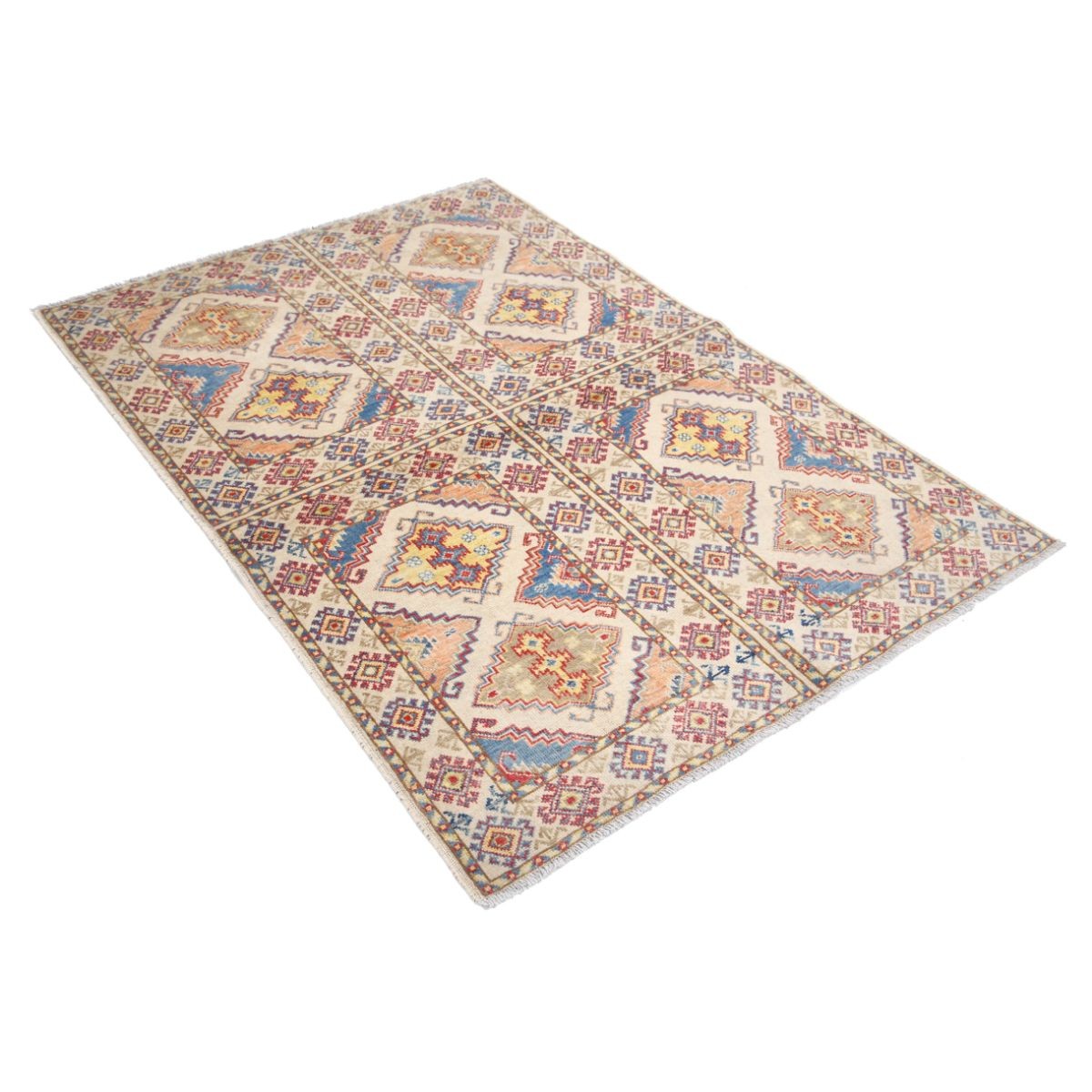 Revival 4x6 Handmade Double Knotted Washable Wool Rug - Colorful
