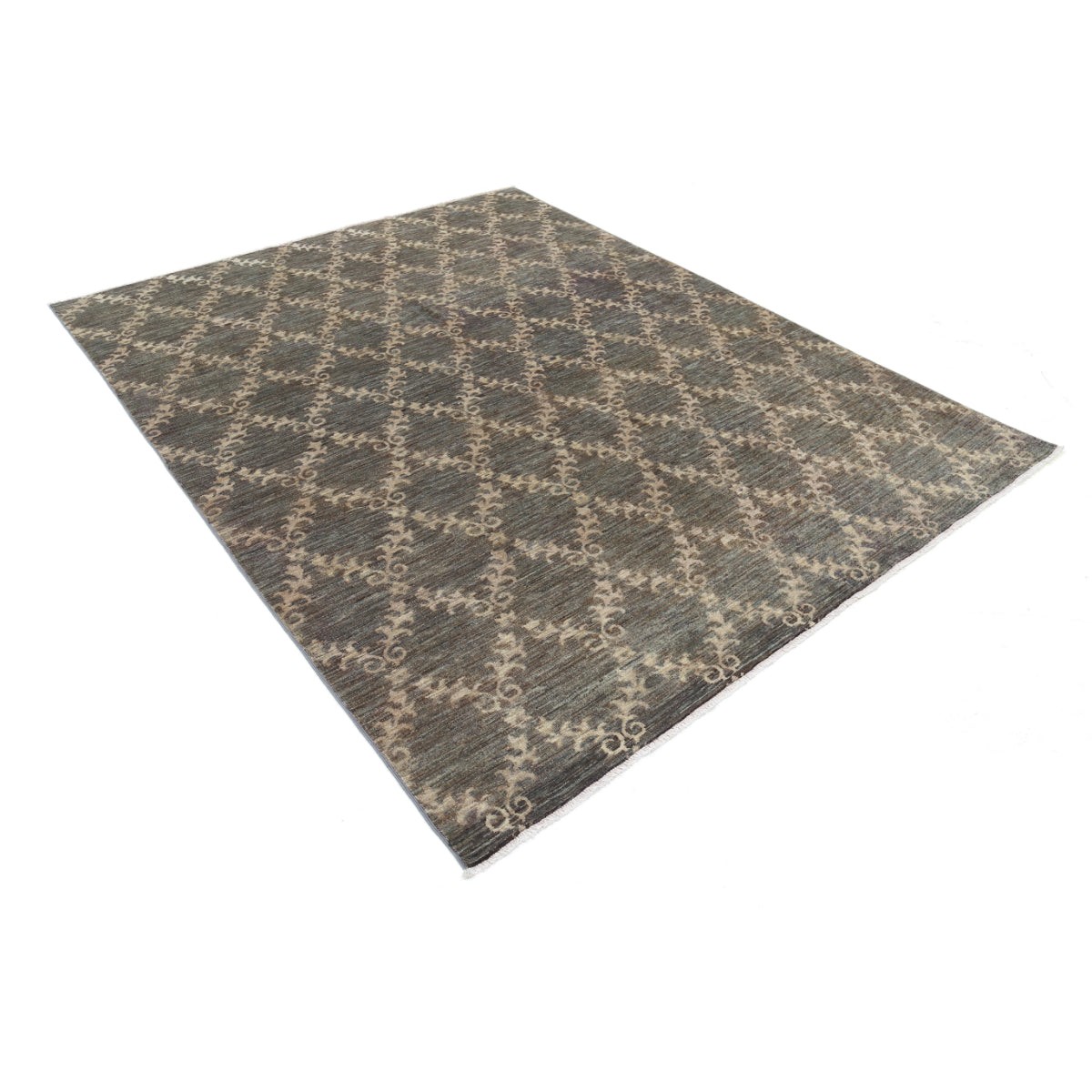 Modcar 7x8 Handmade Double Knotted Washable Wool Rug - Colorful