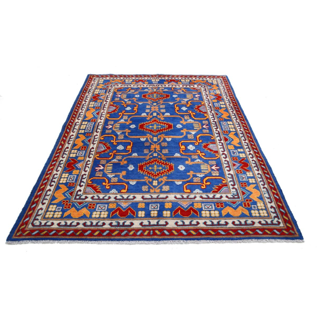 Revival 6x8 Handmade Double Knotted Washable Wool Rug - Colorful