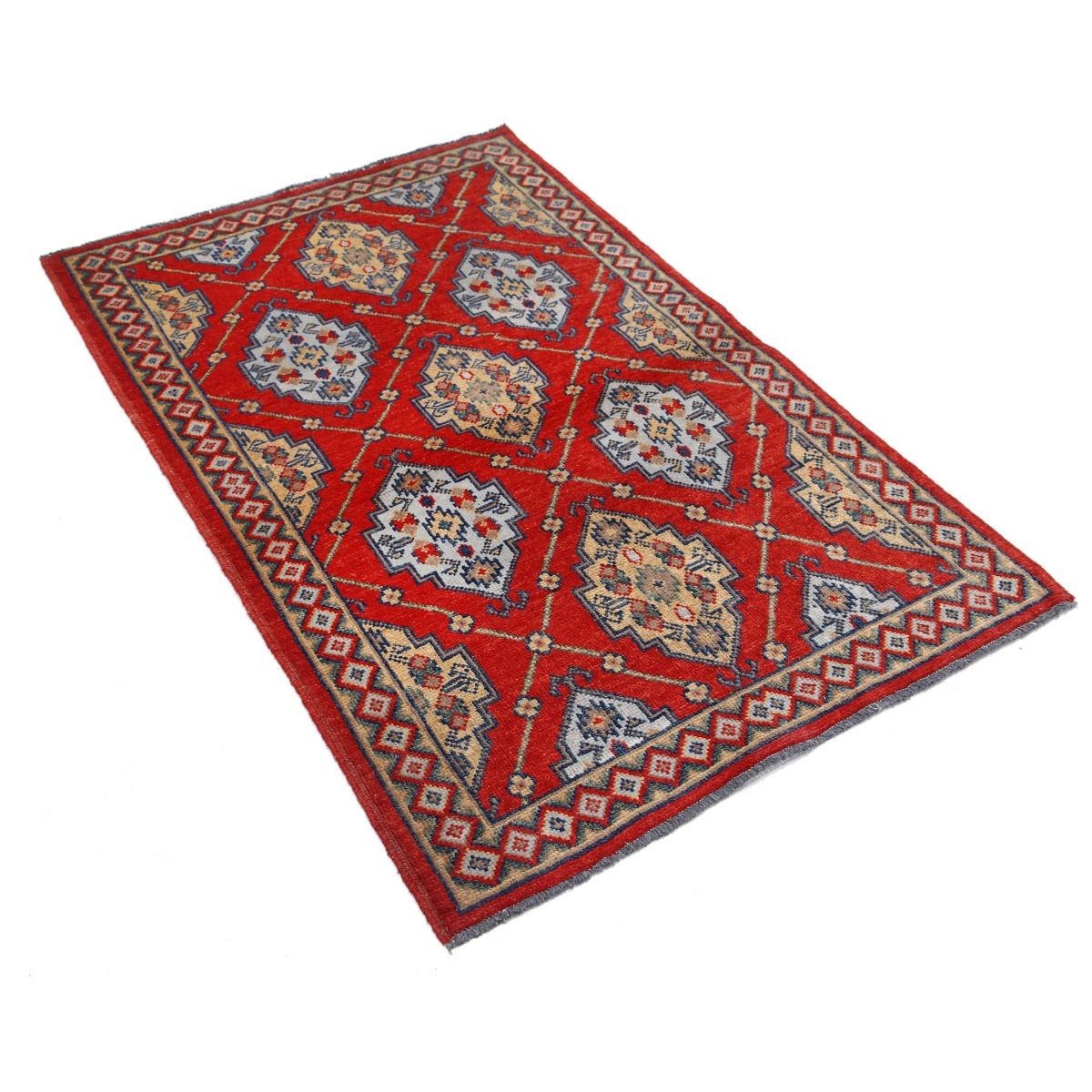 Revival 3x5 Handmade Double Knotted Washable Wool Rug - Colorful