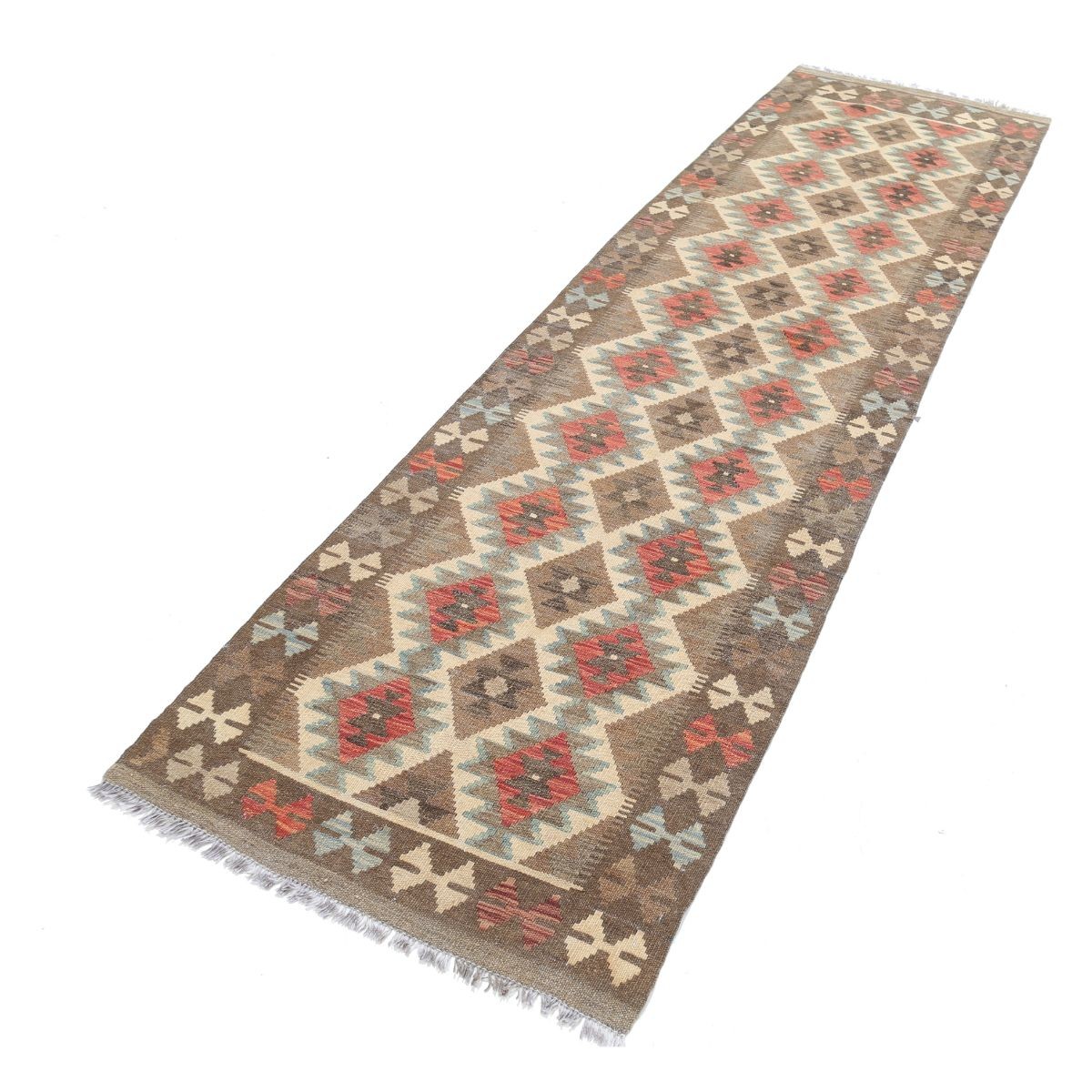 Maimana 3x10 Hand Woven Washable Wool Runner - Colorful