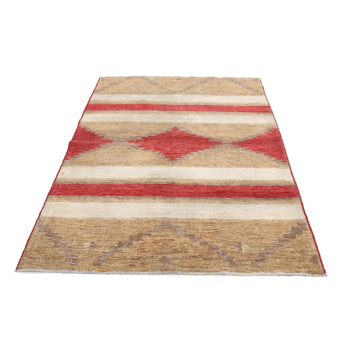 Modcar 4x6 Handmade Double Knotted Washable Wool Rug - Colorful