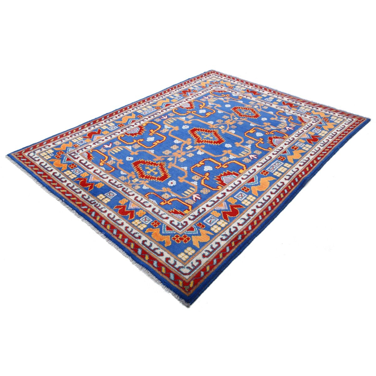 Revival 6x8 Handmade Double Knotted Washable Wool Rug - Colorful