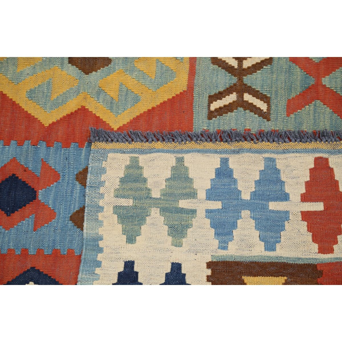 Kafkaas 5x7 Hand Woven Washable Wool Rug - Colorful