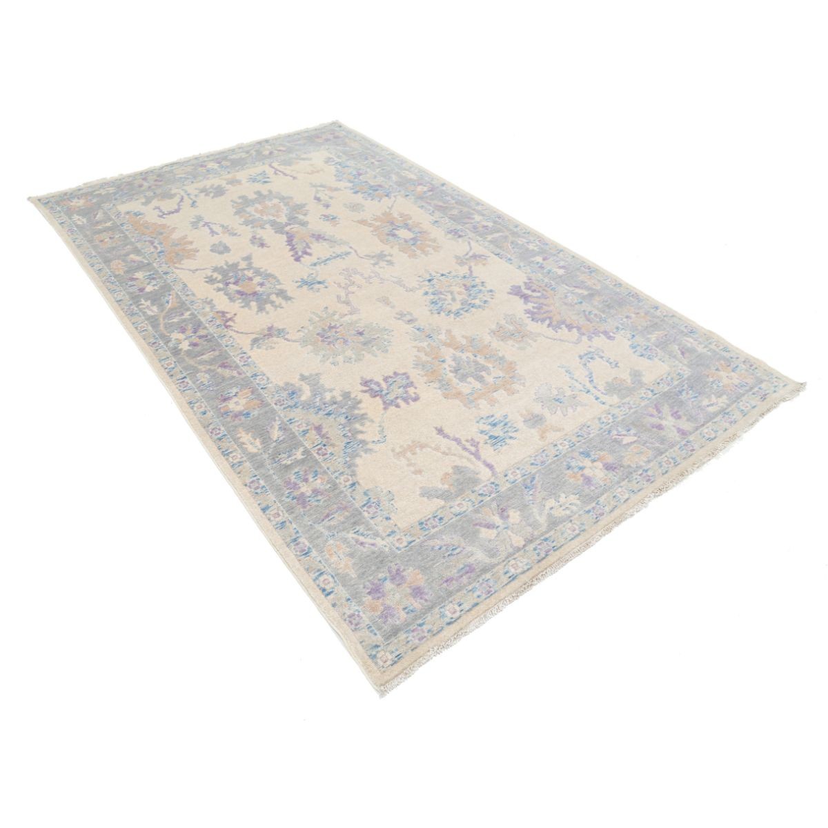 Lily 5x9 Machine-Made Washable Wool Rug - Soft Hues