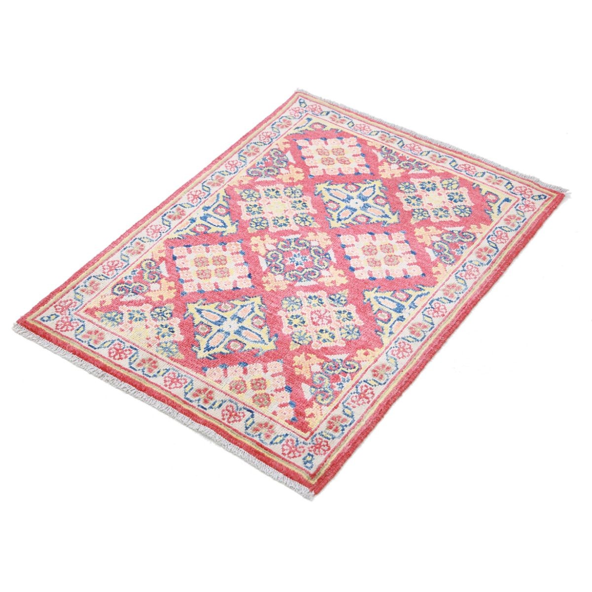 Revival 2x3 Handmade Double Knotted Washable Wool Rug - Colorful