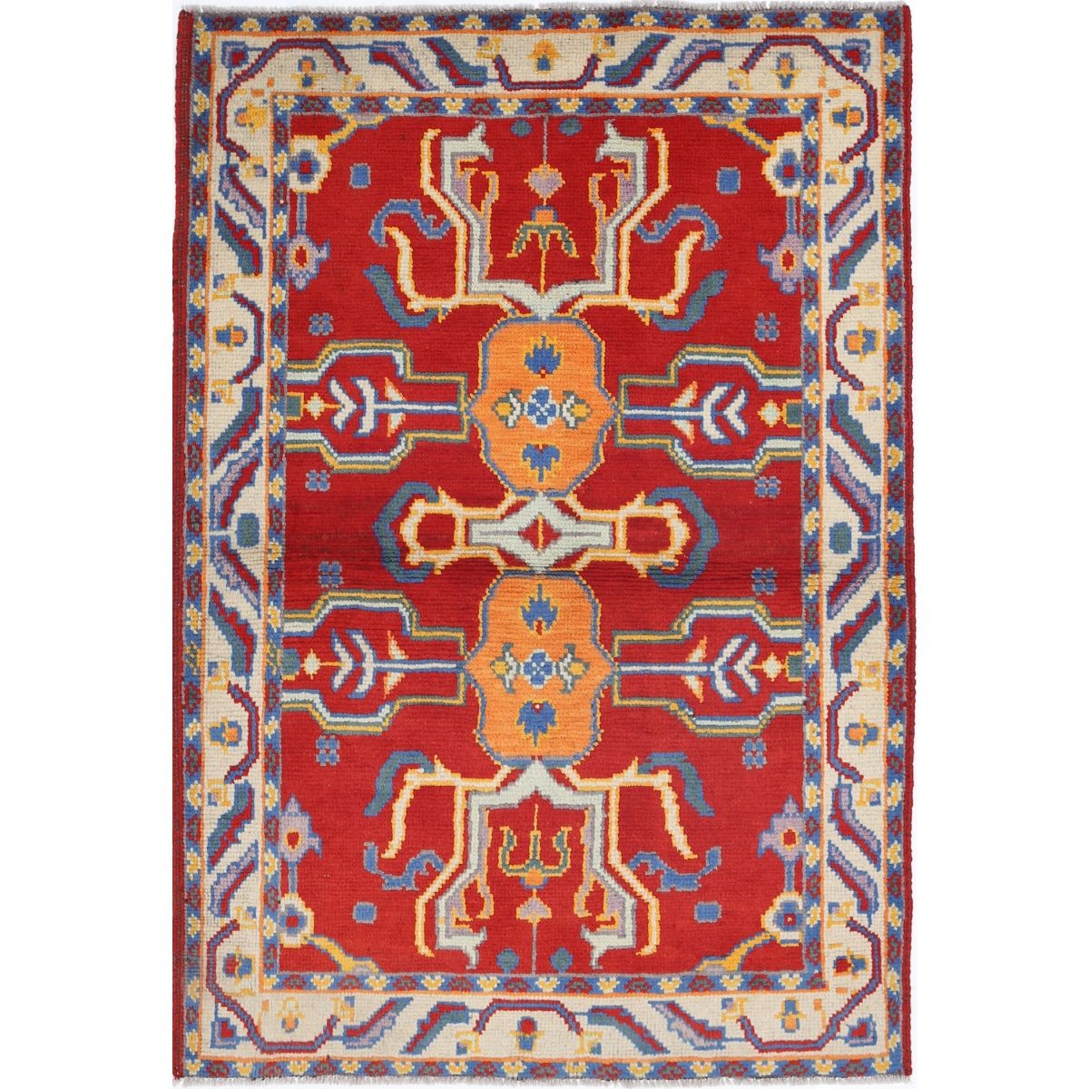 Revival 3x5 Handmade Double Knotted Washable Wool Rug - Colorful