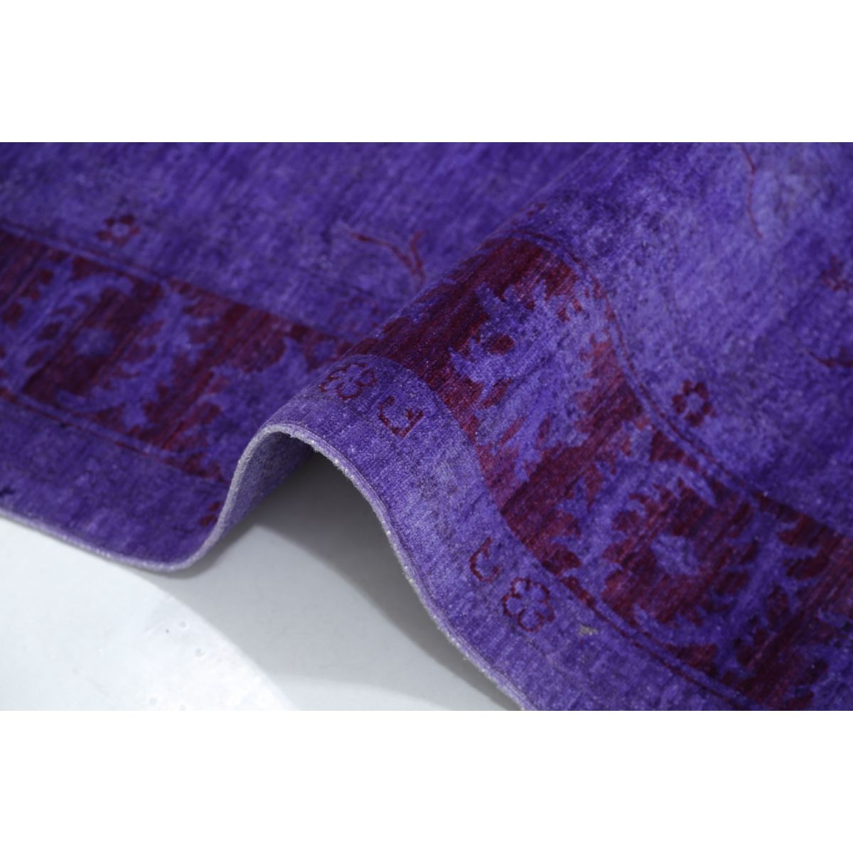 Overdye 5x8 Handmade Double Knotted Washable Wool Rug - Monochormatic