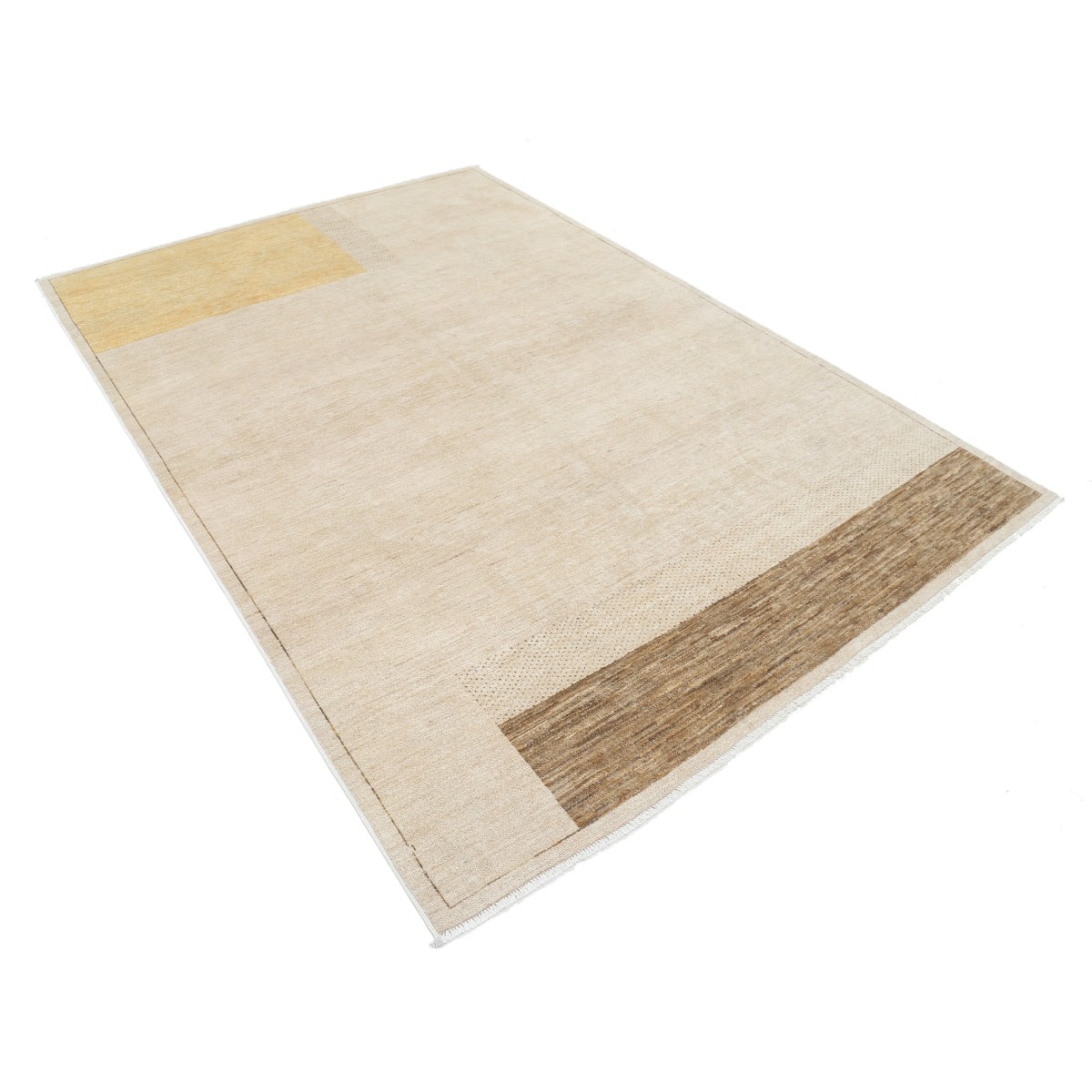Modcar 6x9 Handmade Double Knotted Washable Wool Rug - Colorful