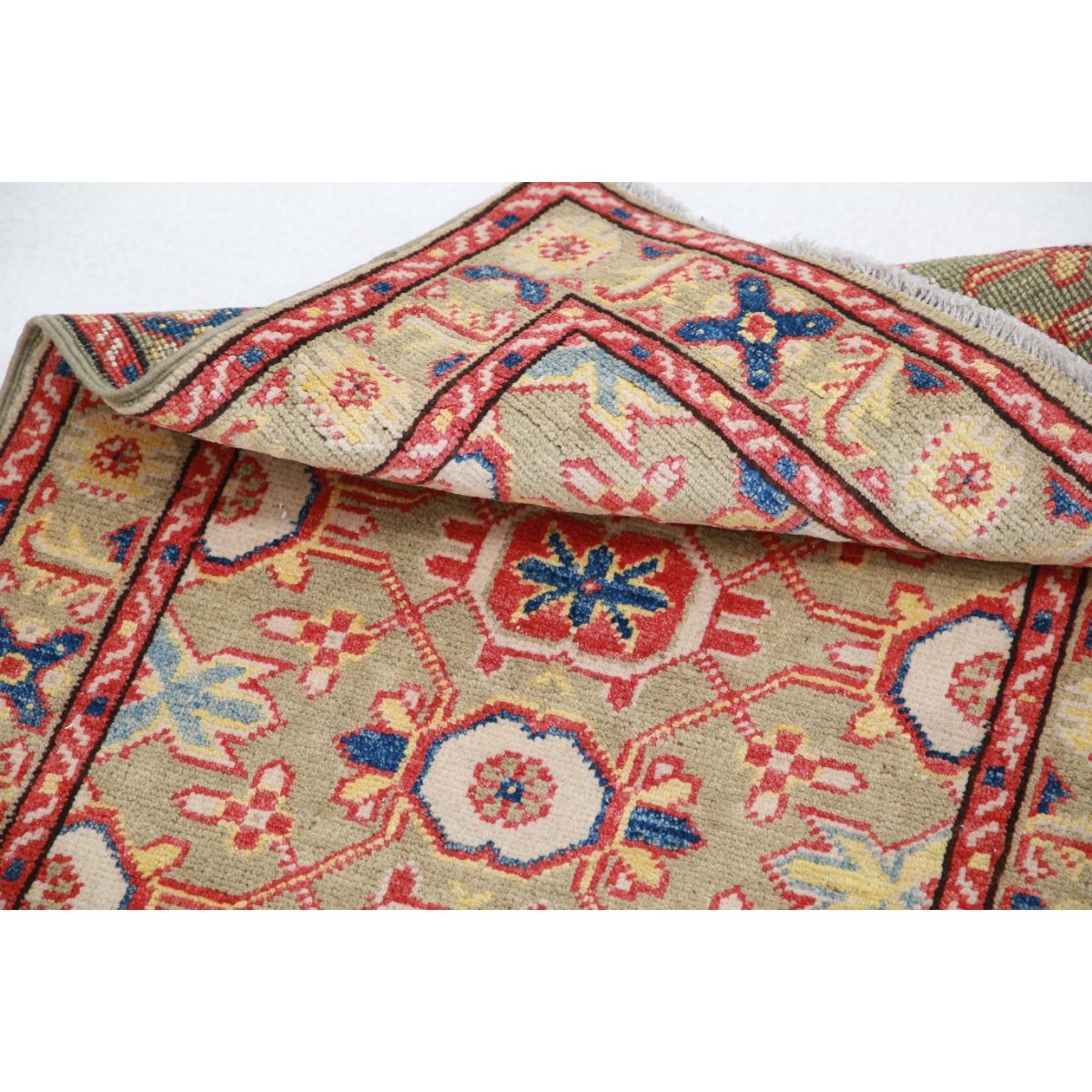 Revival 2x3 Handmade Double Knotted Washable Wool Rug - Colorful