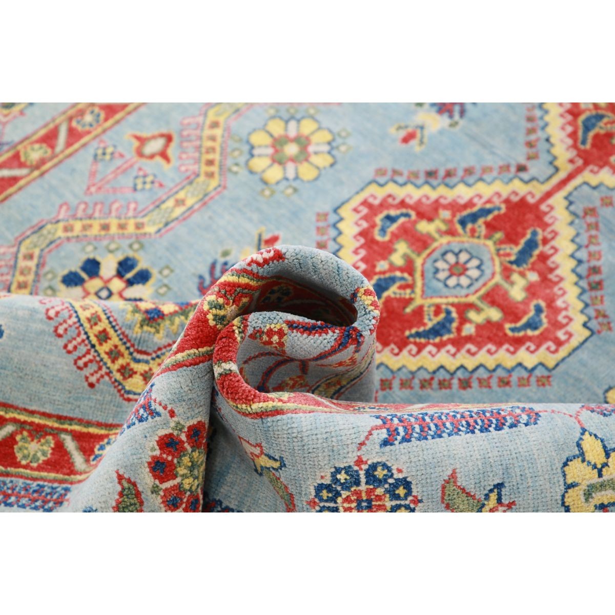 Revival 5x7 Handmade Double Knotted Washable Wool Rug - Colorful