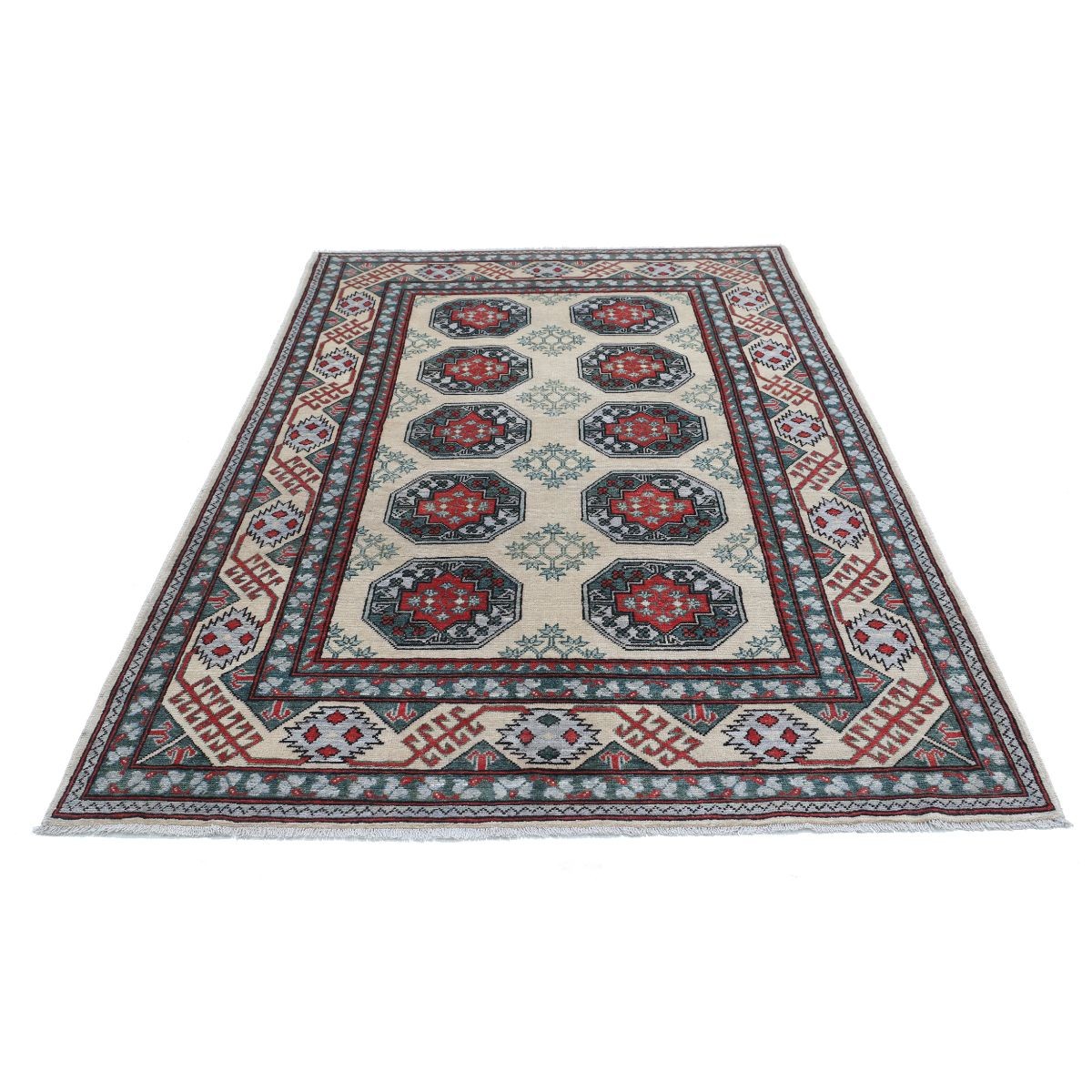Revival 5x8 Handmade Double Knotted Washable Wool Rug - Colorful