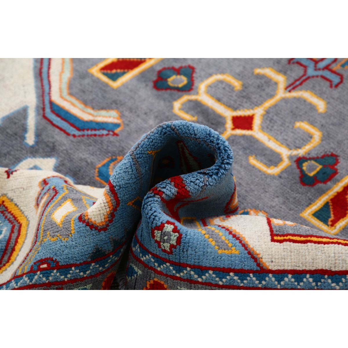 Revival 6x8 Handmade Double Knotted Washable Wool Rug - Colorful