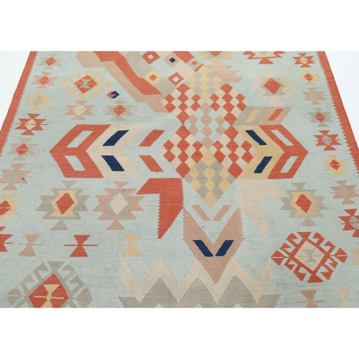Kafkaas 5x7 Hand Woven Washable Wool Rug - Colorful