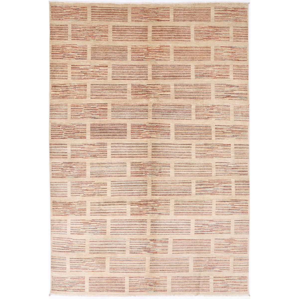 Modcar 6x10 Handmade Double Knotted Washable Wool Rug - Colorful